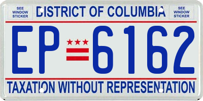 DC license plate EP6162