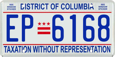DC license plate EP6168