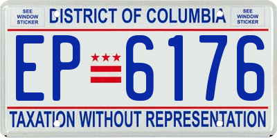 DC license plate EP6176