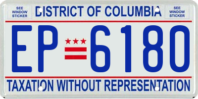 DC license plate EP6180