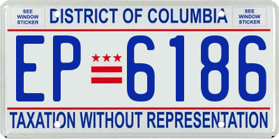DC license plate EP6186