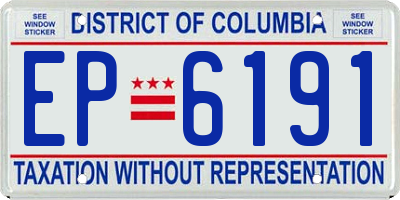 DC license plate EP6191