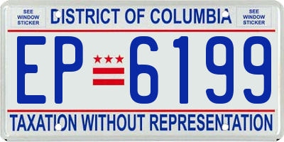 DC license plate EP6199