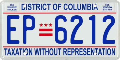 DC license plate EP6212