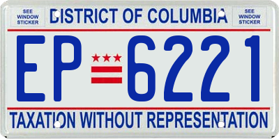 DC license plate EP6221