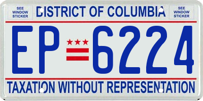 DC license plate EP6224