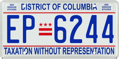 DC license plate EP6244