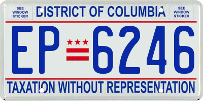 DC license plate EP6246
