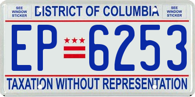 DC license plate EP6253