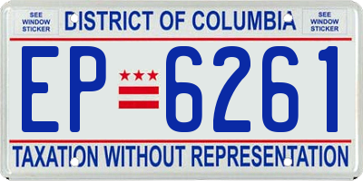 DC license plate EP6261