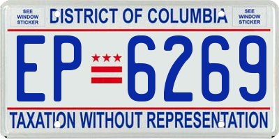 DC license plate EP6269
