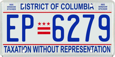 DC license plate EP6279