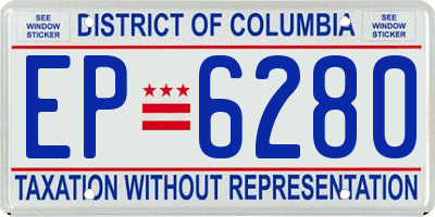 DC license plate EP6280