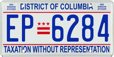 DC license plate EP6284