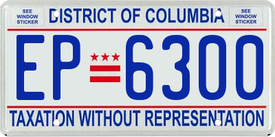 DC license plate EP6300