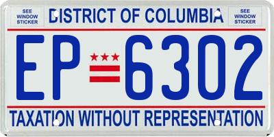 DC license plate EP6302