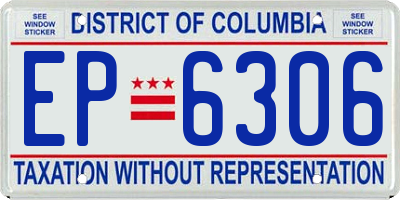 DC license plate EP6306