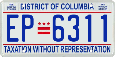 DC license plate EP6311