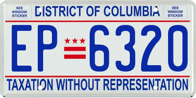 DC license plate EP6320
