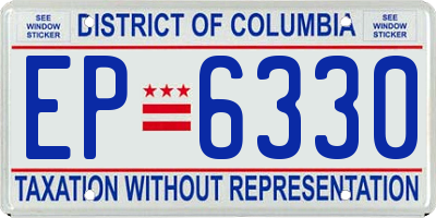 DC license plate EP6330