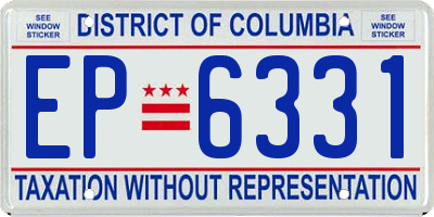 DC license plate EP6331