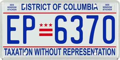 DC license plate EP6370