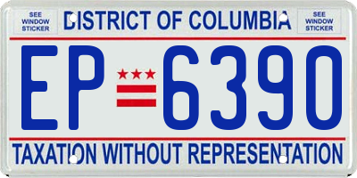 DC license plate EP6390