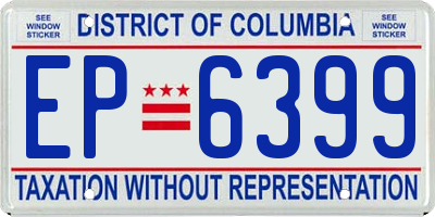 DC license plate EP6399