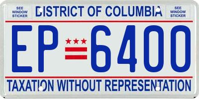 DC license plate EP6400