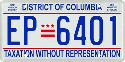 DC license plate EP6401