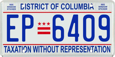 DC license plate EP6409