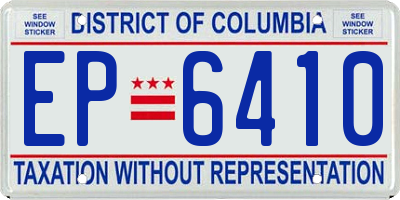 DC license plate EP6410