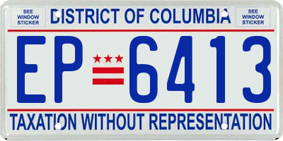 DC license plate EP6413