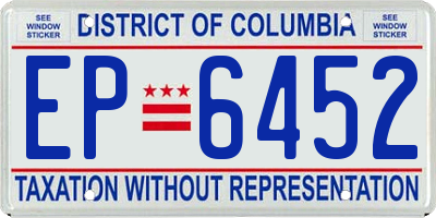 DC license plate EP6452