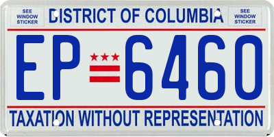 DC license plate EP6460