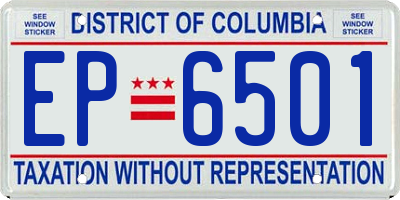 DC license plate EP6501