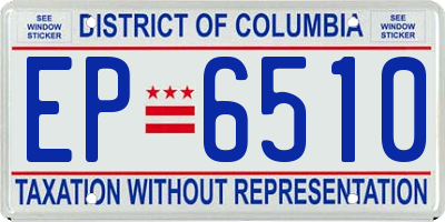 DC license plate EP6510