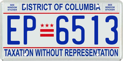 DC license plate EP6513