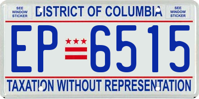 DC license plate EP6515