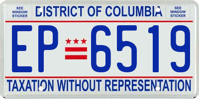 DC license plate EP6519