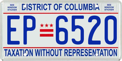 DC license plate EP6520