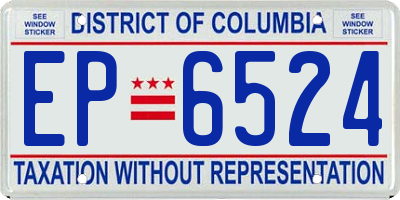 DC license plate EP6524
