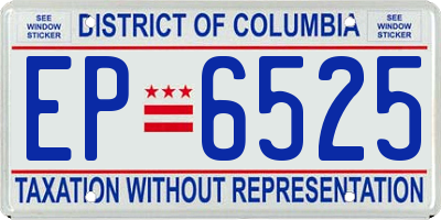 DC license plate EP6525