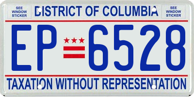 DC license plate EP6528