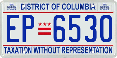 DC license plate EP6530