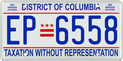 DC license plate EP6558
