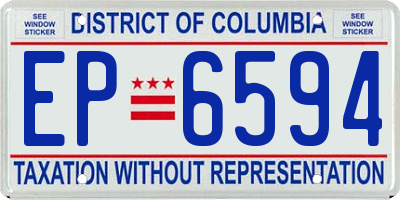DC license plate EP6594