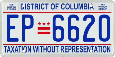 DC license plate EP6620