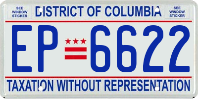 DC license plate EP6622