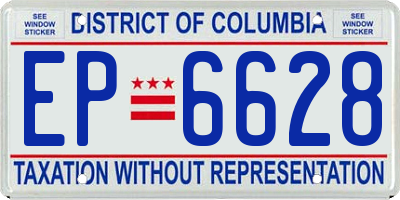 DC license plate EP6628